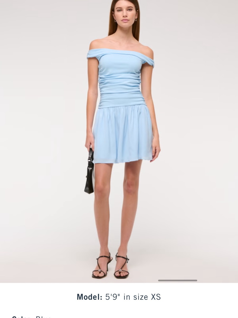 Abercrombie & Fitch Light Blue One-Shoulder Mini Dress